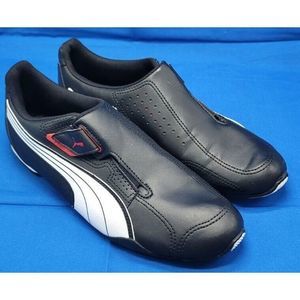 Puma Mens Redon Move 185999-02 Black White Leather Sneaker Shoes Size 10
